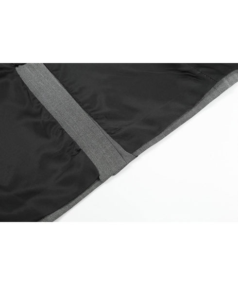 Contrast Lapel Sharp Tailored Jacket